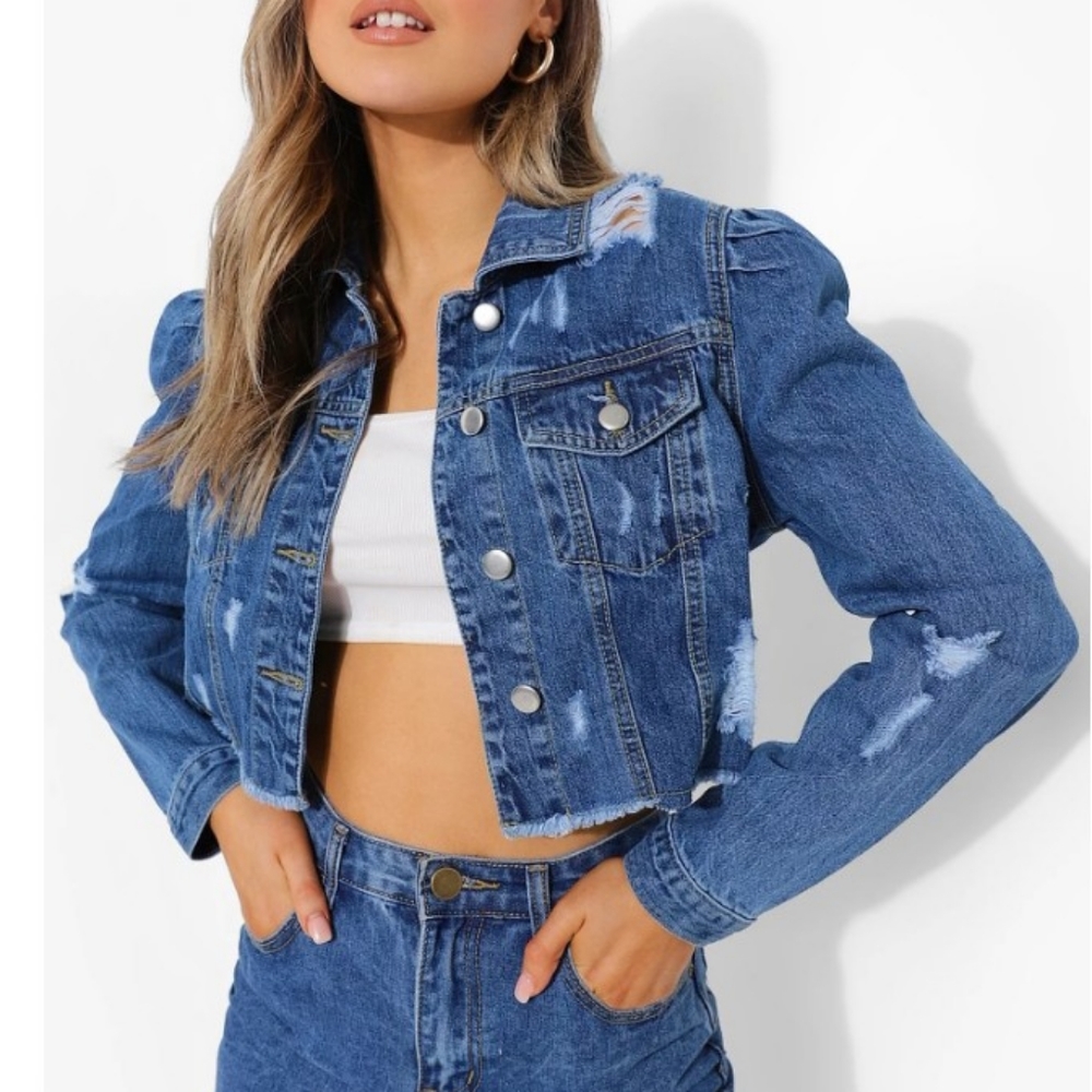 🆕️PUFF SHOULDER DENIM JACKETS
